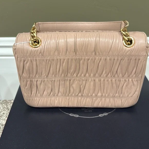 ❌SOLD❌Prada beige Napa Gaugre Crossbody gold hardware comes in full kit box - Picture 3 of 7